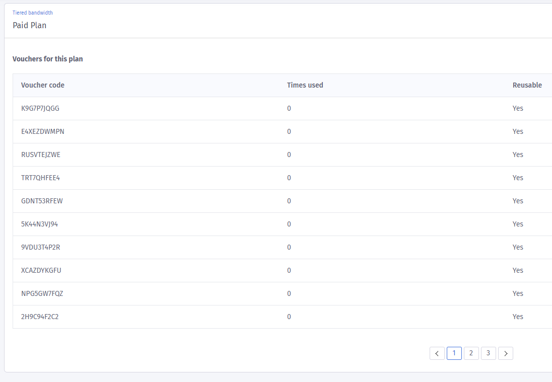 Paid WiFi pagination